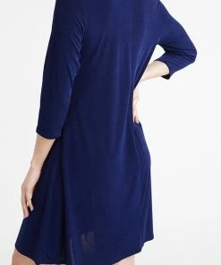 Plus Size Jostar Women's Stretchy Missy Dress Quarter Sleeve-704BN-QXS1