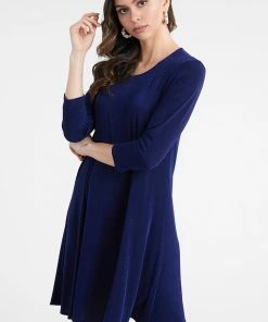Plus Size Jostar Women's Stretchy Missy Dress Quarter Sleeve-704BN-QXS1