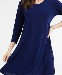 Plus Size Jostar Women's Stretchy Missy Dress Quarter Sleeve-704BN-QXS1