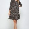 Short Length Jostar Women's Stretchy Missy Dress Quarter Sleeve Print-704BN-QRP1-W295