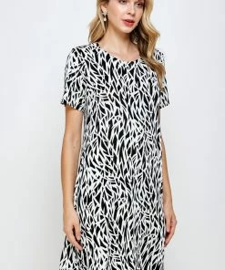 Dresses Jostar Women's Stretchy Missy Dress Short Sleeve Print-704BN-SRP1-W289