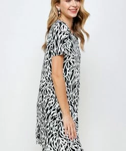 Dresses Jostar Women's Stretchy Missy Dress Short Sleeve Print-704BN-SRP1-W289