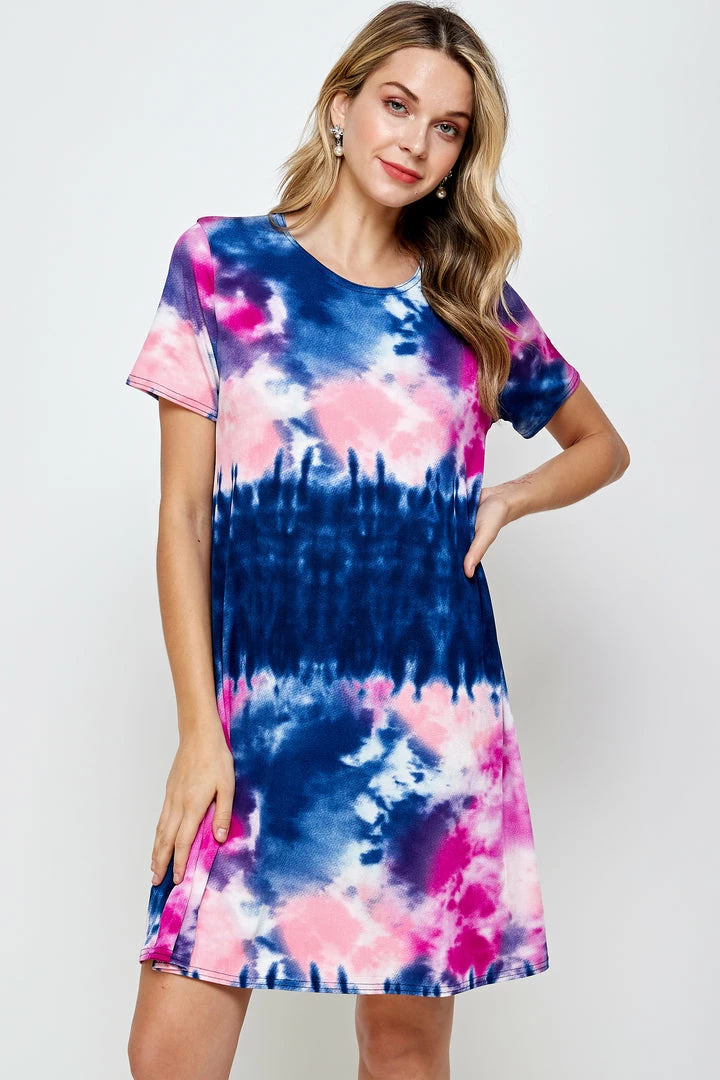 Jostar Women's Stretchy Missy Dress Short Sleeve Print-704BN-SRP1-W294 Dresses