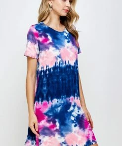 Jostar Women's Stretchy Missy Dress Short Sleeve Print-704BN-SRP1-W294 Dresses