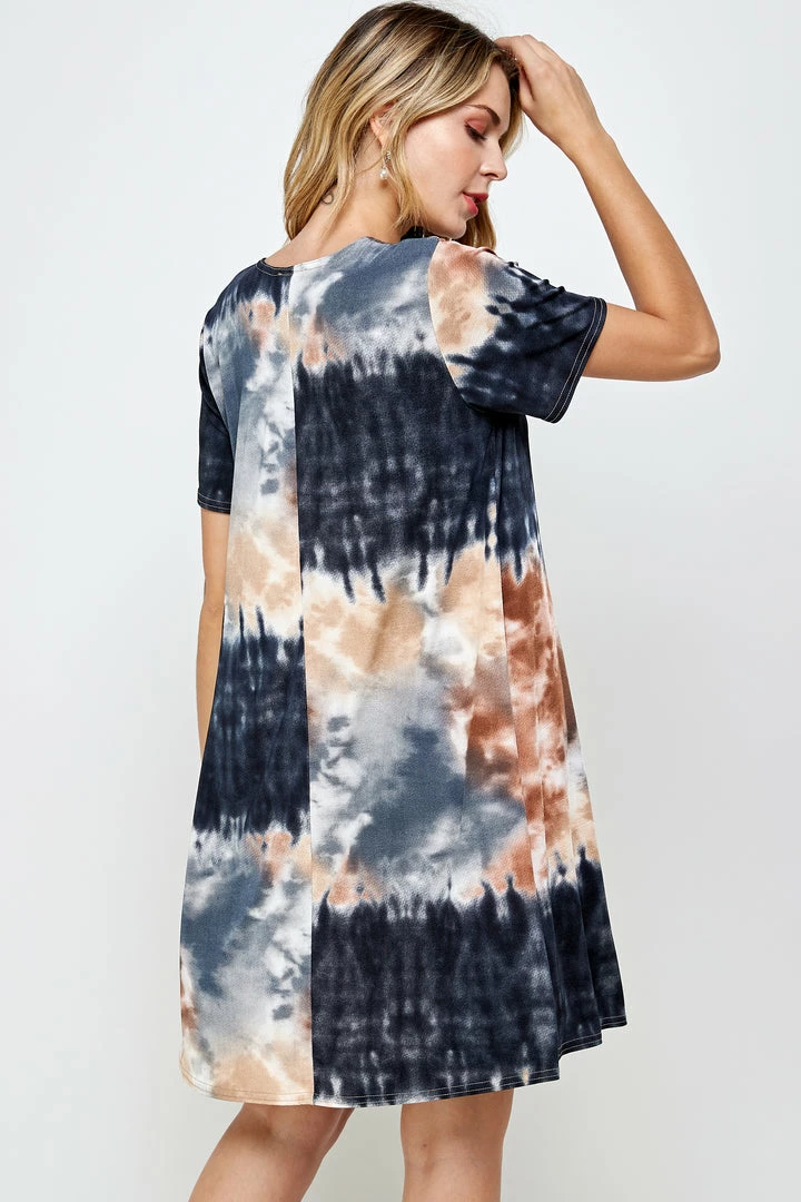 Jostar Women's Stretchy Missy Dress Short Sleeve Print-704BN-SRP1-W294 Dresses