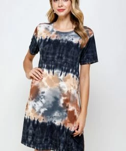 Jostar Women's Stretchy Missy Dress Short Sleeve Print-704BN-SRP1-W294 Dresses