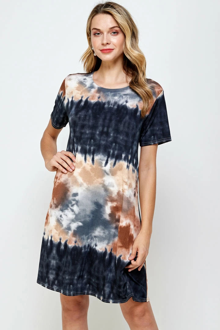 Jostar Women's Stretchy Missy Dress Short Sleeve Print-704BN-SRP1-W294 Dresses