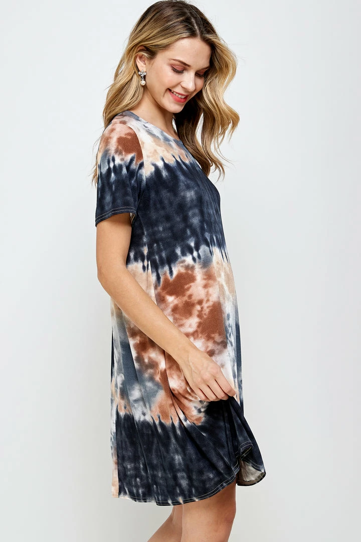 Jostar Women's Stretchy Missy Dress Short Sleeve Print-704BN-SRP1-W294 Dresses