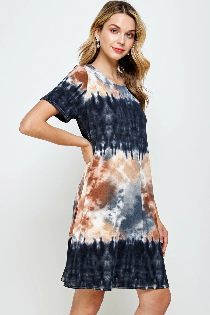 Jostar Women's Stretchy Missy Dress Short Sleeve Print-704BN-SRP1-W294 Dresses