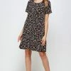 Short Length Jostar Women's Stretchy Missy Dress Short Sleeve Print-704BN-SRP1-W295