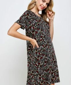 Jostar Online Jostar Women's Stretchy Missy Dress Short Sleeve Print,704BN-SRP1-W295