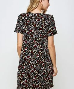 Jostar Online Jostar Women's Stretchy Missy Dress Short Sleeve Print,704BN-SRP1-W295