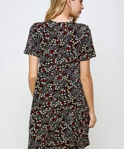 Short Length Jostar Women's Stretchy Missy Dress Short Sleeve Print-704BN-SRP1-W295