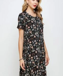 Jostar Women's Stretchy Missy Dress Short Sleeve Print-704BN-SRP1-W296