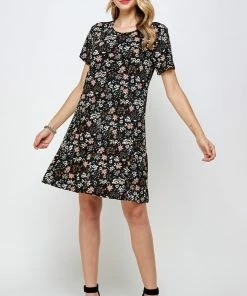 Jostar Women's Stretchy Missy Dress Short Sleeve Print-704BN-SRP1-W296