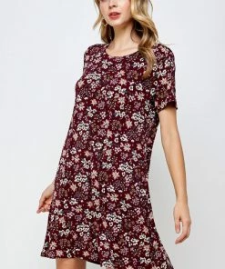 Jostar Women's Stretchy Missy Dress Short Sleeve Print-704BN-SRP1-W296