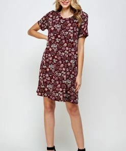 Jostar Women's Stretchy Missy Dress Short Sleeve Print-704BN-SRP1-W296