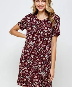 Jostar Women's Stretchy Missy Dress Short Sleeve Print-704BN-SRP1-W296