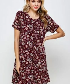 Jostar Women's Stretchy Missy Dress Short Sleeve Print-704BN-SRP1-W296