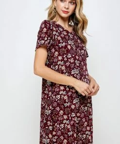 Jostar Women's Stretchy Missy Dress Short Sleeve Print-704BN-SRP1-W296