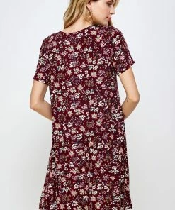 Jostar Women's Stretchy Missy Dress Short Sleeve Print-704BN-SRP1-W296