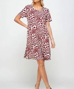 Jostar Women's Stretchy Missy Dress Short Sleeve Print Plus, 704BN-SXP-W302 Plus Size