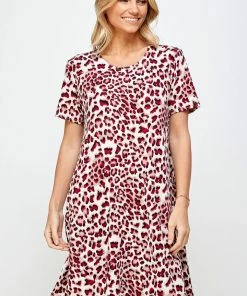 Jostar Women's Stretchy Missy Dress Short Sleeve Print Plus, 704BN-SXP-W302 Plus Size