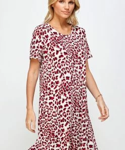 Jostar Women's Stretchy Missy Dress Short Sleeve Print Plus, 704BN-SXP-W302 Plus Size