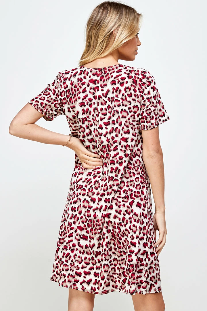 Jostar Online Jostar Women's Stretchy Missy Dress Short Sleeve Print, 704BN-SRP-W302