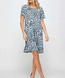 Jostar Women's Stretchy Missy Dress Short Sleeve Print Plus, 704BN-SXP-W302 Plus Size