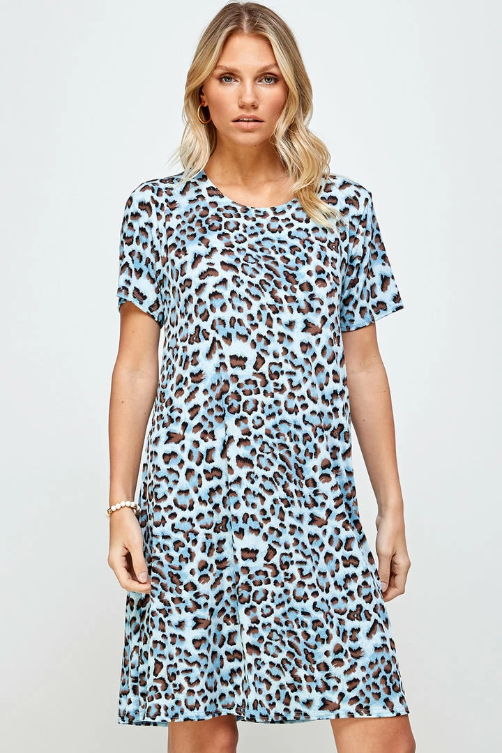 Jostar Online Jostar Women's Stretchy Missy Dress Short Sleeve Print, 704BN-SRP-W302