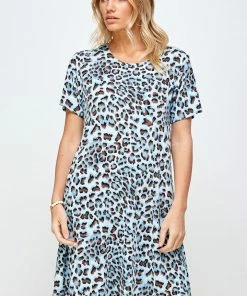 Jostar Online Jostar Women's Stretchy Missy Dress Short Sleeve Print, 704BN-SRP-W302