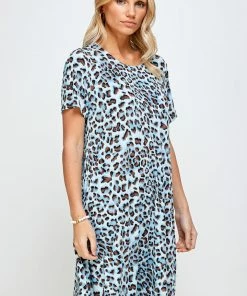 Jostar Online Jostar Women's Stretchy Missy Dress Short Sleeve Print, 704BN-SRP-W302