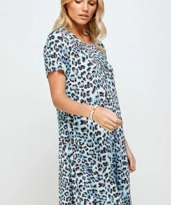 Jostar Online Jostar Women's Stretchy Missy Dress Short Sleeve Print, 704BN-SRP-W302