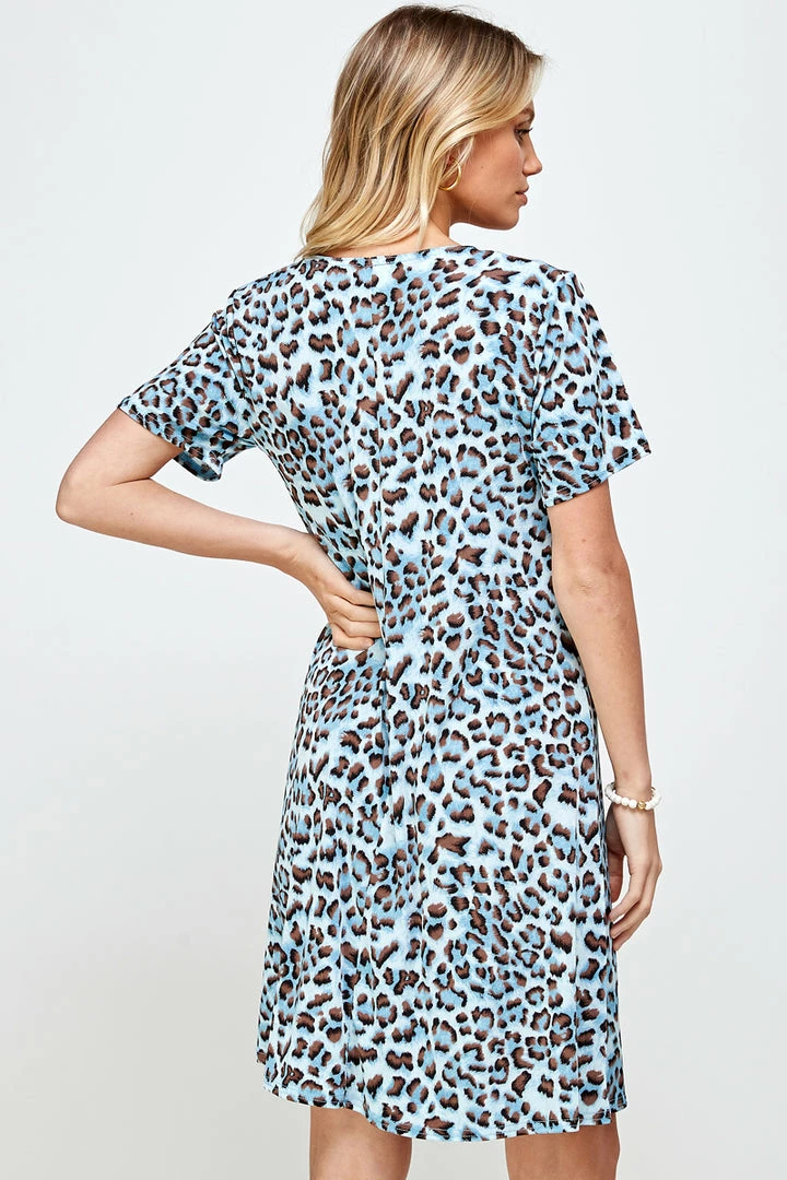 Jostar Online Jostar Women's Stretchy Missy Dress Short Sleeve Print, 704BN-SRP-W302