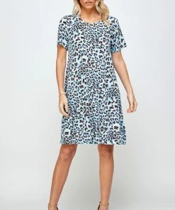 Jostar Women's Stretchy Missy Dress Short Sleeve Print Plus, 704BN-SXP-W302 Plus Size