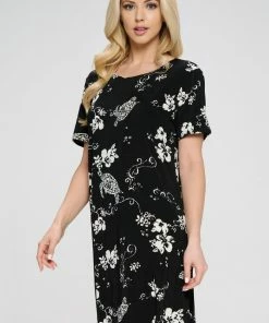 Jostar Women's Stretchy Missy Dress Short Sleeve Print- 704BN-SP-W308