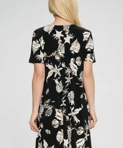 Dresses Jostar Women's Stretchy Missy Dress Short Sleeve Print- 704BN-SRP1-W309