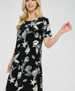 Dresses Jostar Women's Stretchy Missy Dress Short Sleeve Print- 704BN-SRP1-W309