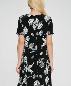 Dresses Jostar Women's Stretchy Missy Dress Short Sleeve Print- 704BN-SRP1-W309