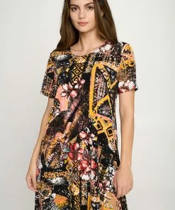 Jostar BNS Missy Dress Short Sleeve Print-704BN-SRP1-W316 Short Length