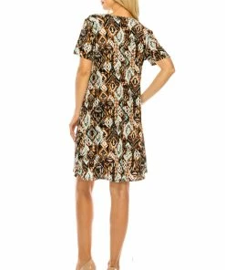 Jostar Dresses BNS Missy Dress Short Sleeve Print-704BN-SP-W318