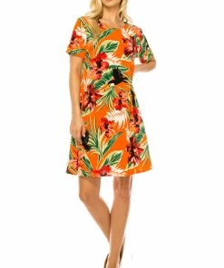 Jostar BNS Missy Dress Short Sleeve Print-704BN-SRP1-W320 Short Length