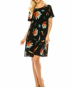 Jostar BNS Missy Dress Short Sleeve Print-704BN-SRP1-W321