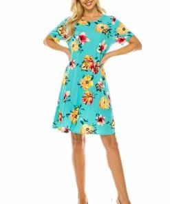 Jostar Short Length BNS Missy Dress Short Sleeve Print-704BN-SRP1-W322