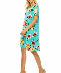 Jostar Short Length BNS Missy Dress Short Sleeve Print-704BN-SRP1-W322