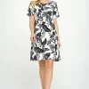 Jostar Missy Dress Short Sleeve Print-704BN-SRP1-W324