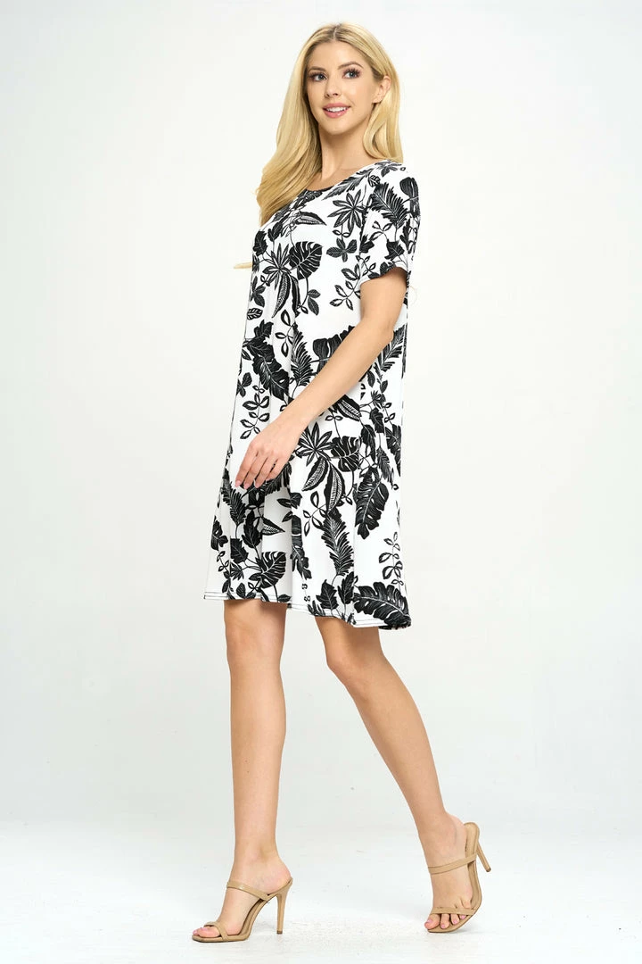 Jostar Missy Dress Short Sleeve Print-704BN-SRP1-W324