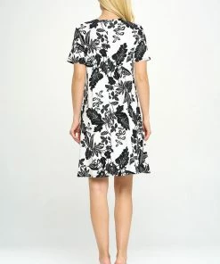 Jostar Missy Dress Short Sleeve Print-704BN-SRP1-W324