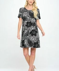 Jostar Dresses BNS Missy Dress Short Sleeve Print-704BN-SRP1-W325